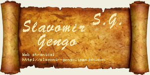 Slavomir Gengo vizit kartica